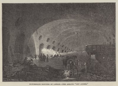 Picturesque Sketches of London, The Adelphi Dry Arches by John Wykeham Archer
